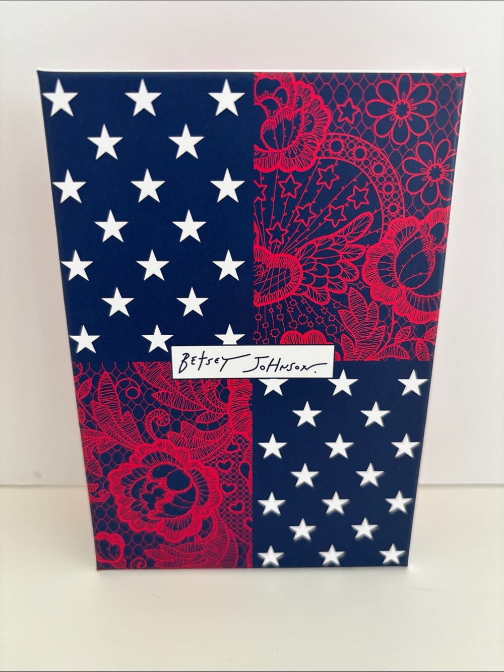 Betsey Johnson Red, White & Blue Star Bow Hoop Earrings - Picture 3 of 5